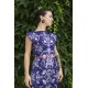 Folky blue - midi dress