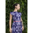 Folky blue - midi dress