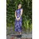 Folky blue - midi dress