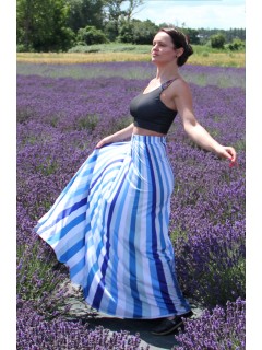 Blue stripes - maxi skirt