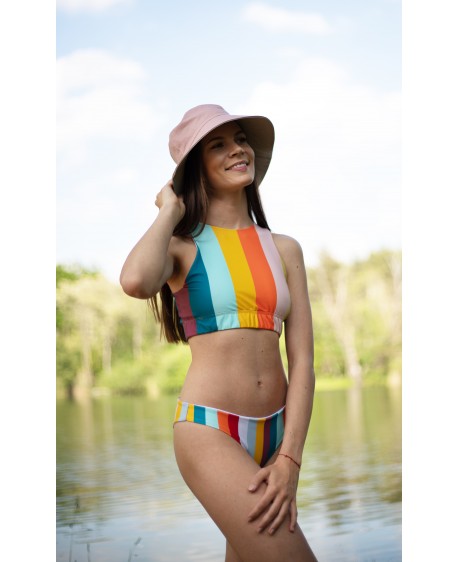 Retro stripes - sporty crop top