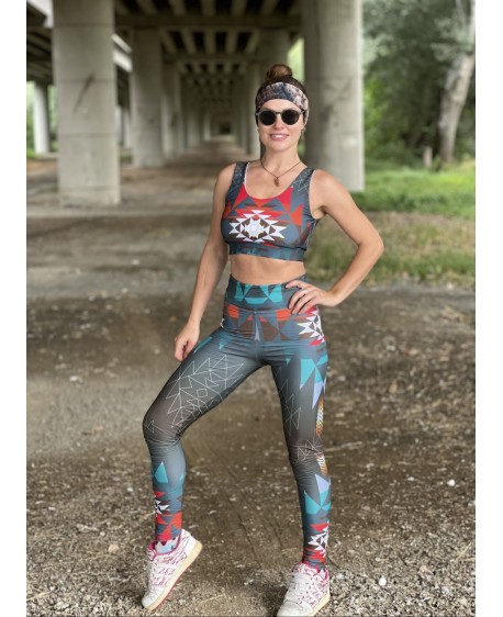 Aztec rasta set leggings and top