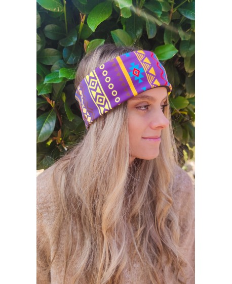 Dvojvrstvová termo čelenka - aztec ghost