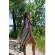 Boho color stripes kimono