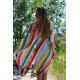 Boho color stripes kimono