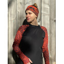 Zebropard black burgundy termo top