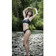 Zebropard grey - bandeau lace plavky