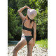 Zebropard grey - bandeau lace plavky