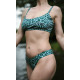 Zebropard green - bandeau lace plavky
