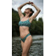 Zebropard green - bandeau lace plavky