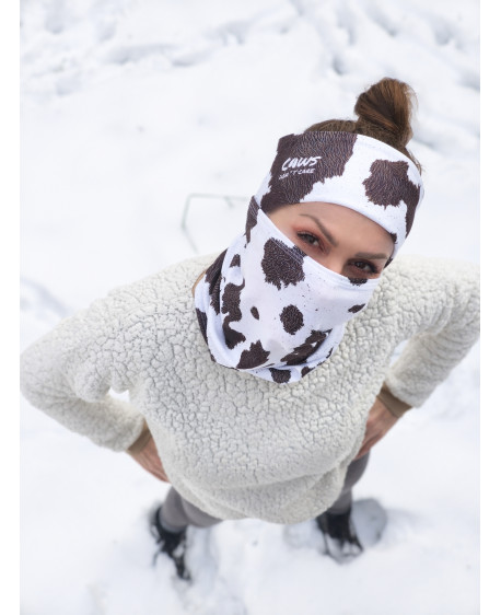 Cows don´t care- čelenka a nákrčník - biela