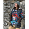 AZTEC RASTA - termo mikina so sherpou na zips