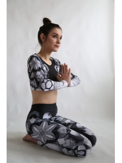 Lines Mandalas - black - yoga set
